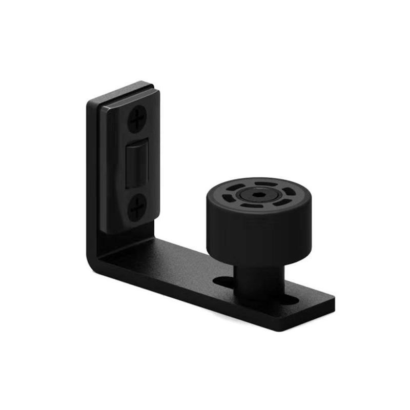 TSMST Sliding Barn Door Floor Guide Adjustable Wall Mount Flush Flat Bottom Door Guides 1Pack Black - Image 3